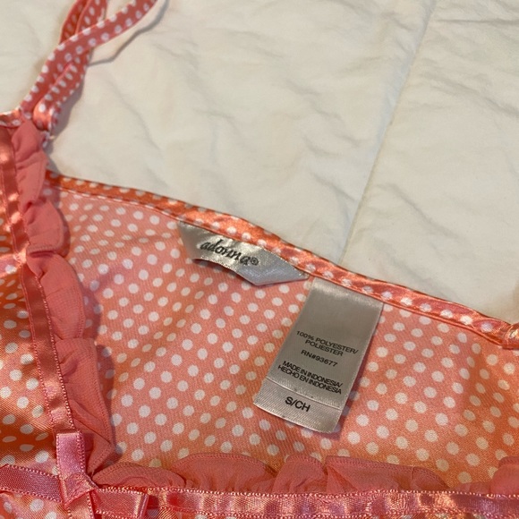 Adonna Pink and White Polka Dot Slip Dress - Picture 3 of 8